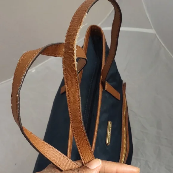 Michael Kors Dark Blue and Brown Tote - Picture 10 of 15